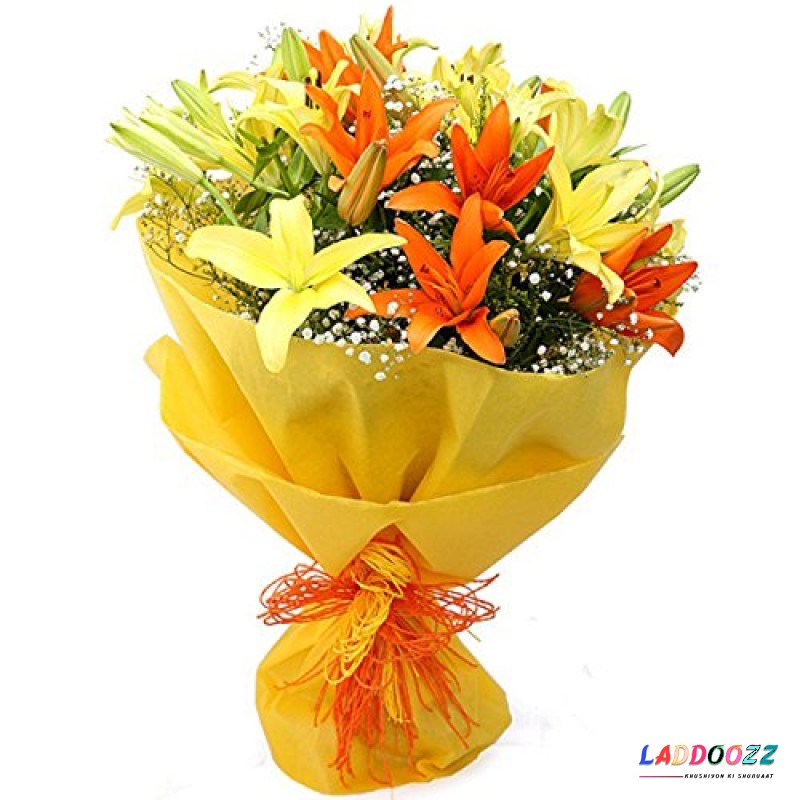 Fresh Flowers Happiness Bouquet Lilies Bunch